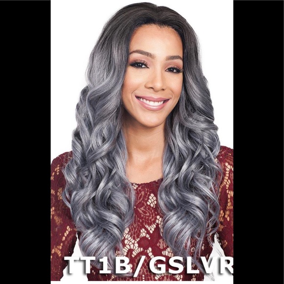 Blue black wig - Picture 5 of 6